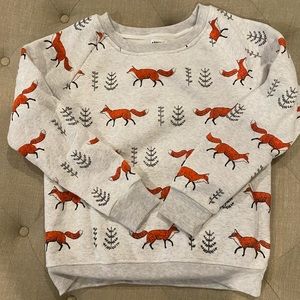 Cozy fox print sweatshirt